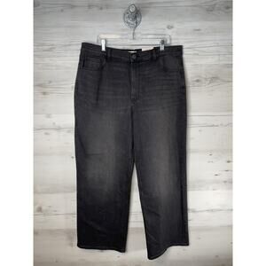 SO Jeans Womens 18 Plus Black High Rise Wide Leg Superstretch Black Wash‎ Denim